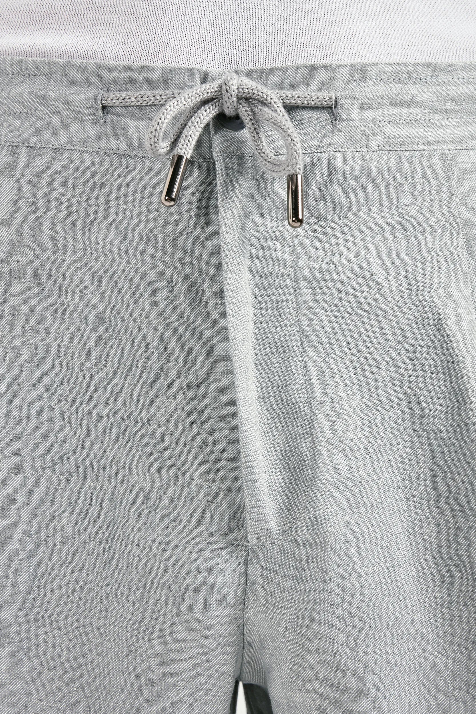 Sky grey linen Alassio trousers - Made in Italy - Image 3