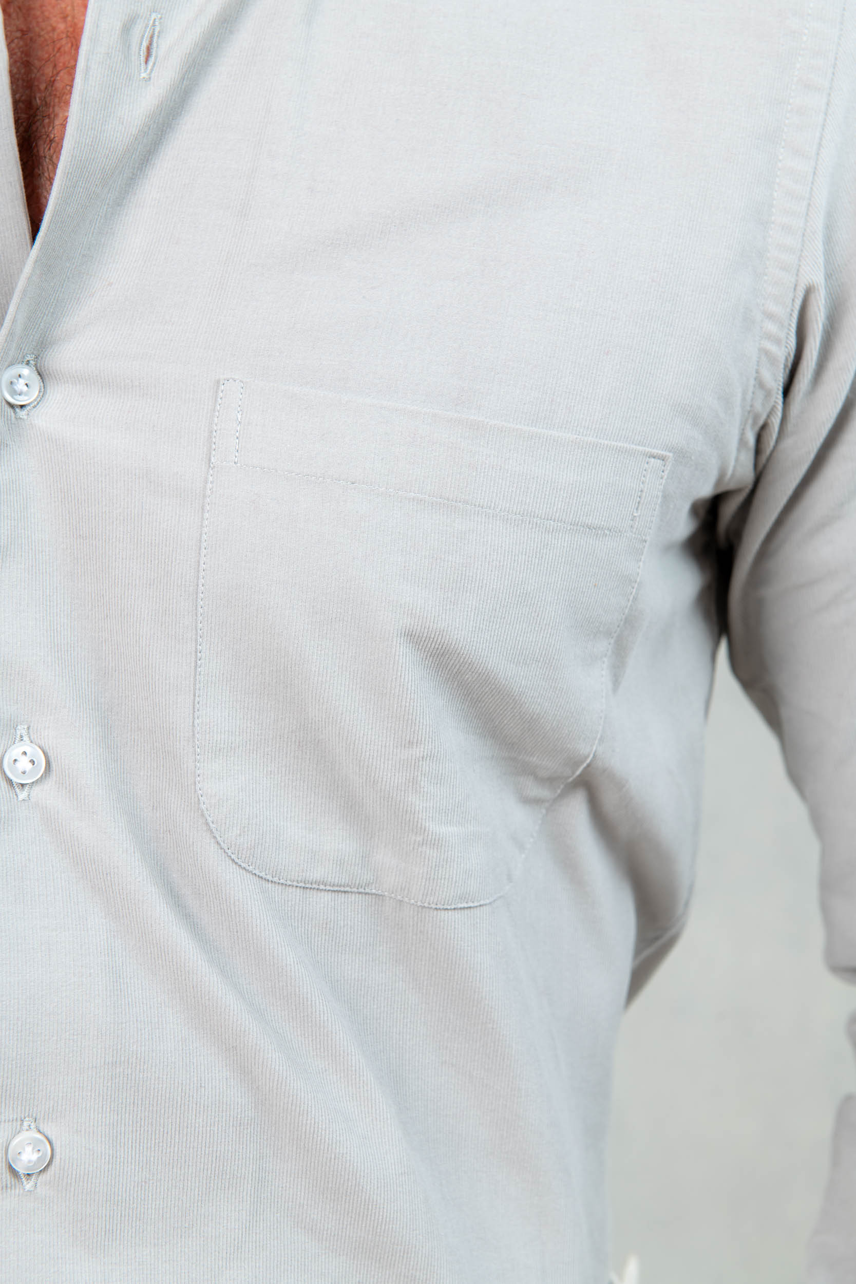 Stone button down velvet effect shirt - Made in Italy - Image 3