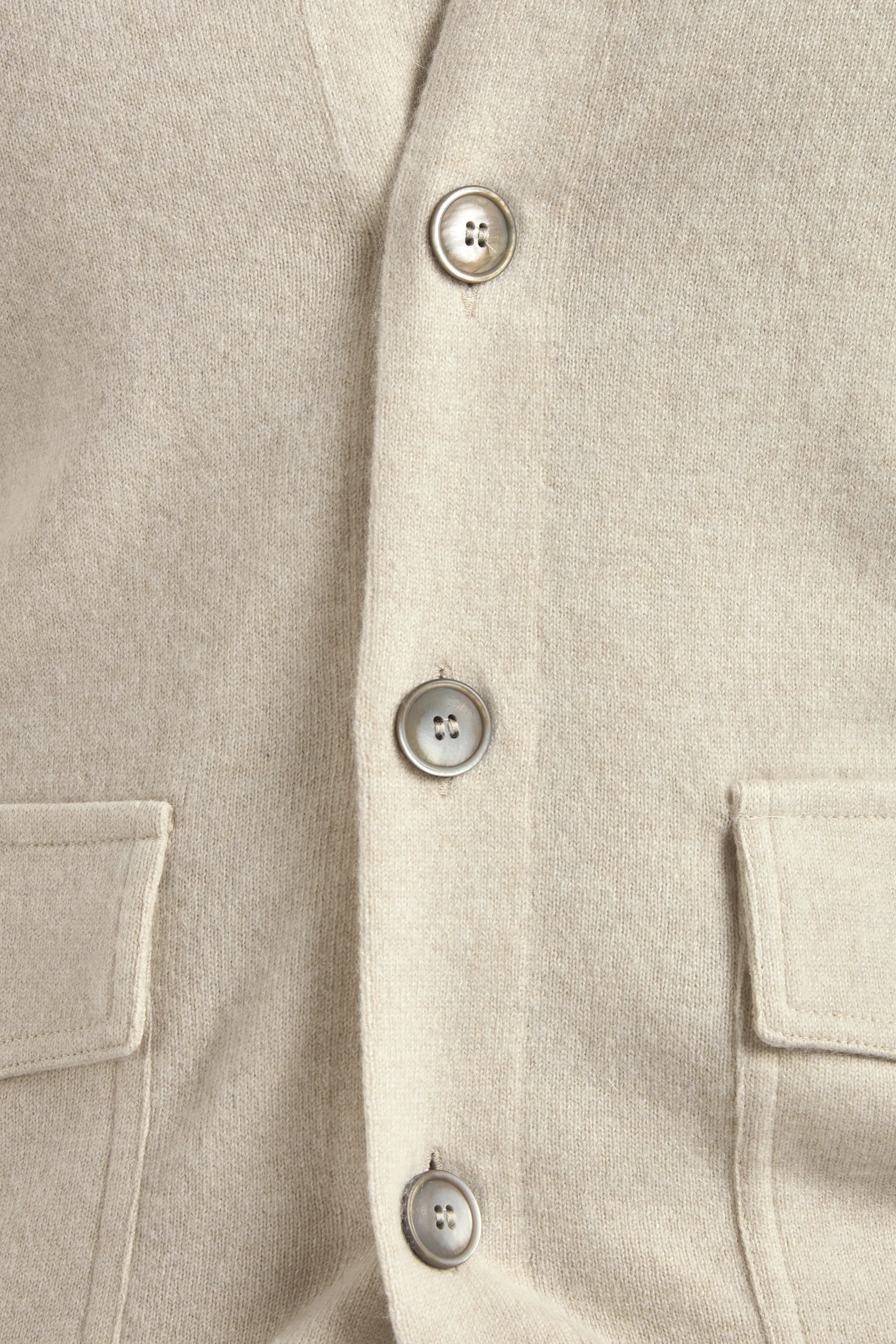 Stone cashmere knitted bomber – Made in Italy - Image 4