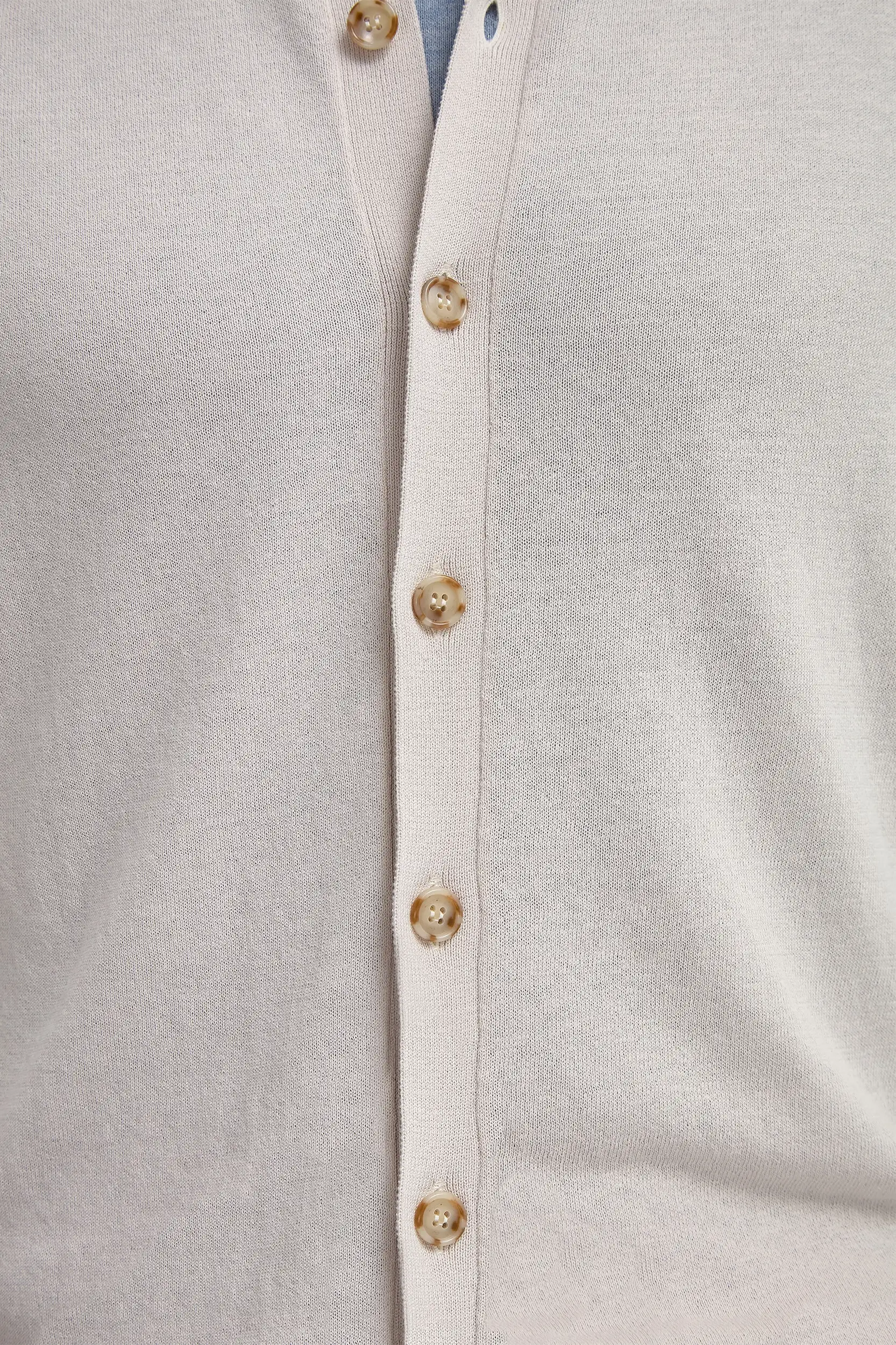 Stone polo cardigan - Made in Italy - Image 4