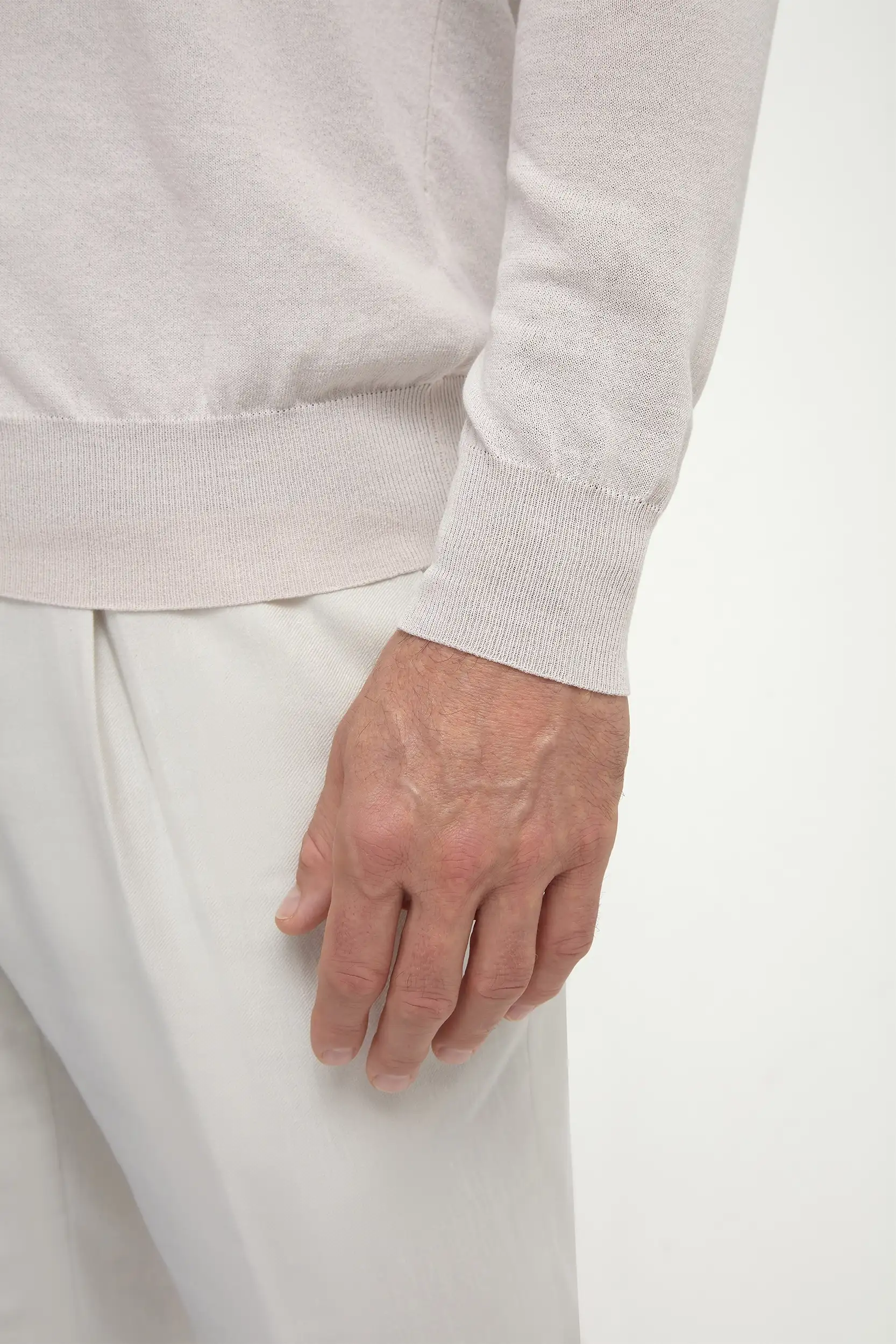 Stone polo cardigan - Made in Italy - Image 5
