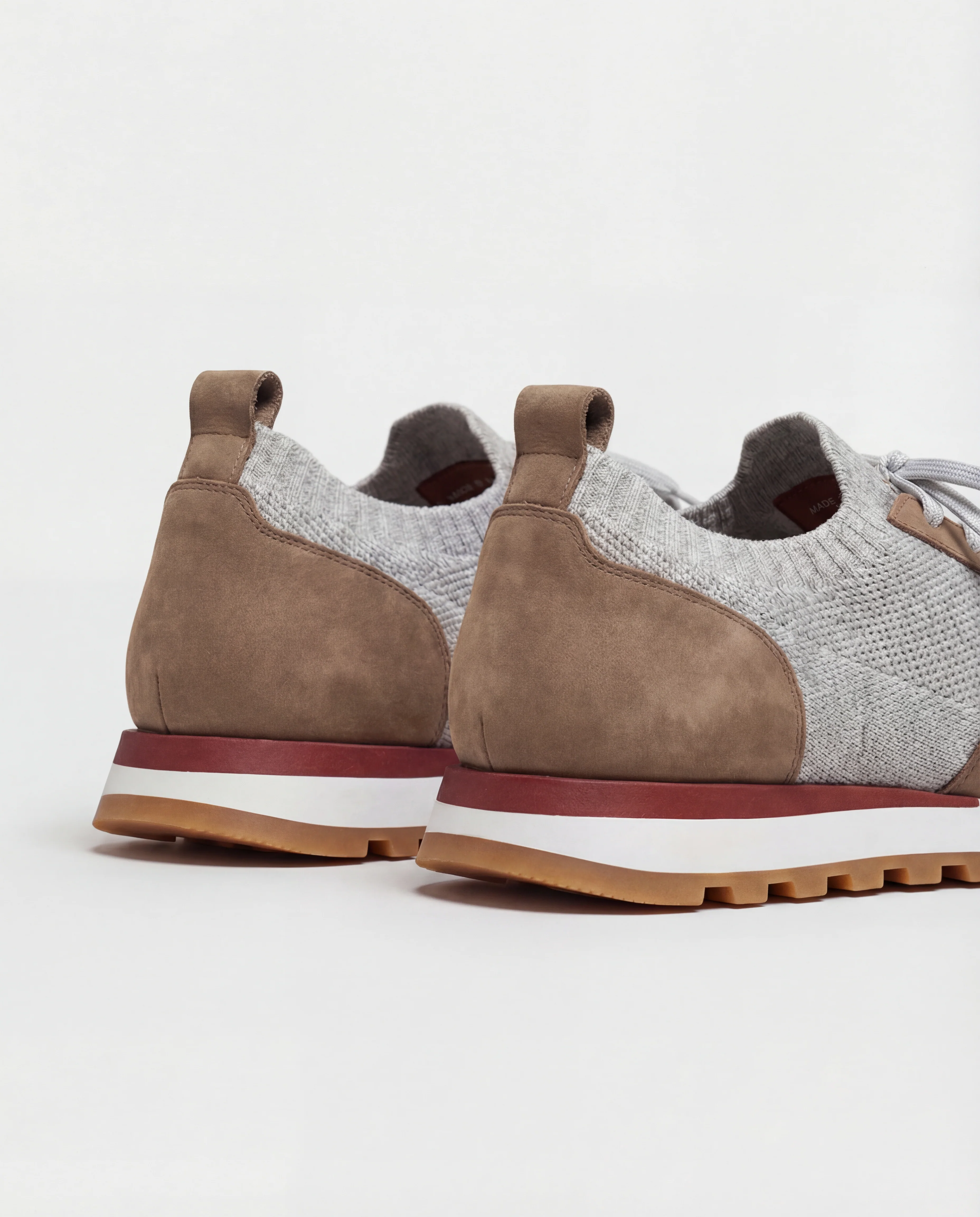 Taupe & grey knitted runners - Made in Italy - Image 3
