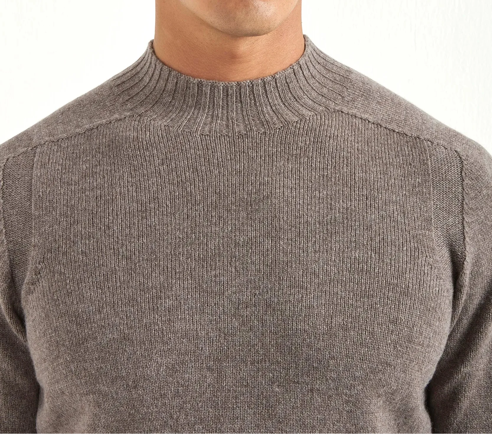 Taupe mock neck - Made in Italy - Image 3
