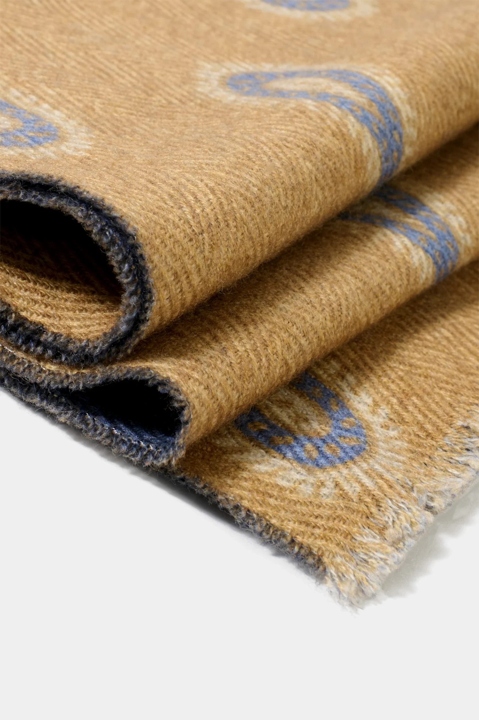 Taupe paisley scarf - Made in Italy - Image 3