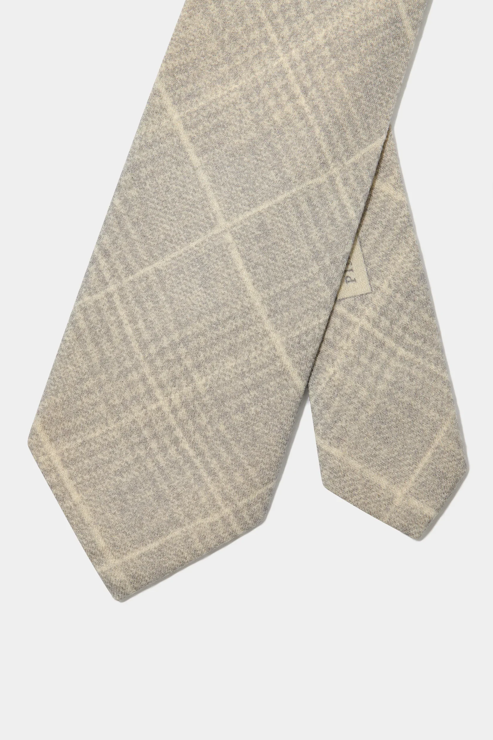 Taupe Prince of wales tie - Made in Italy - Image 4