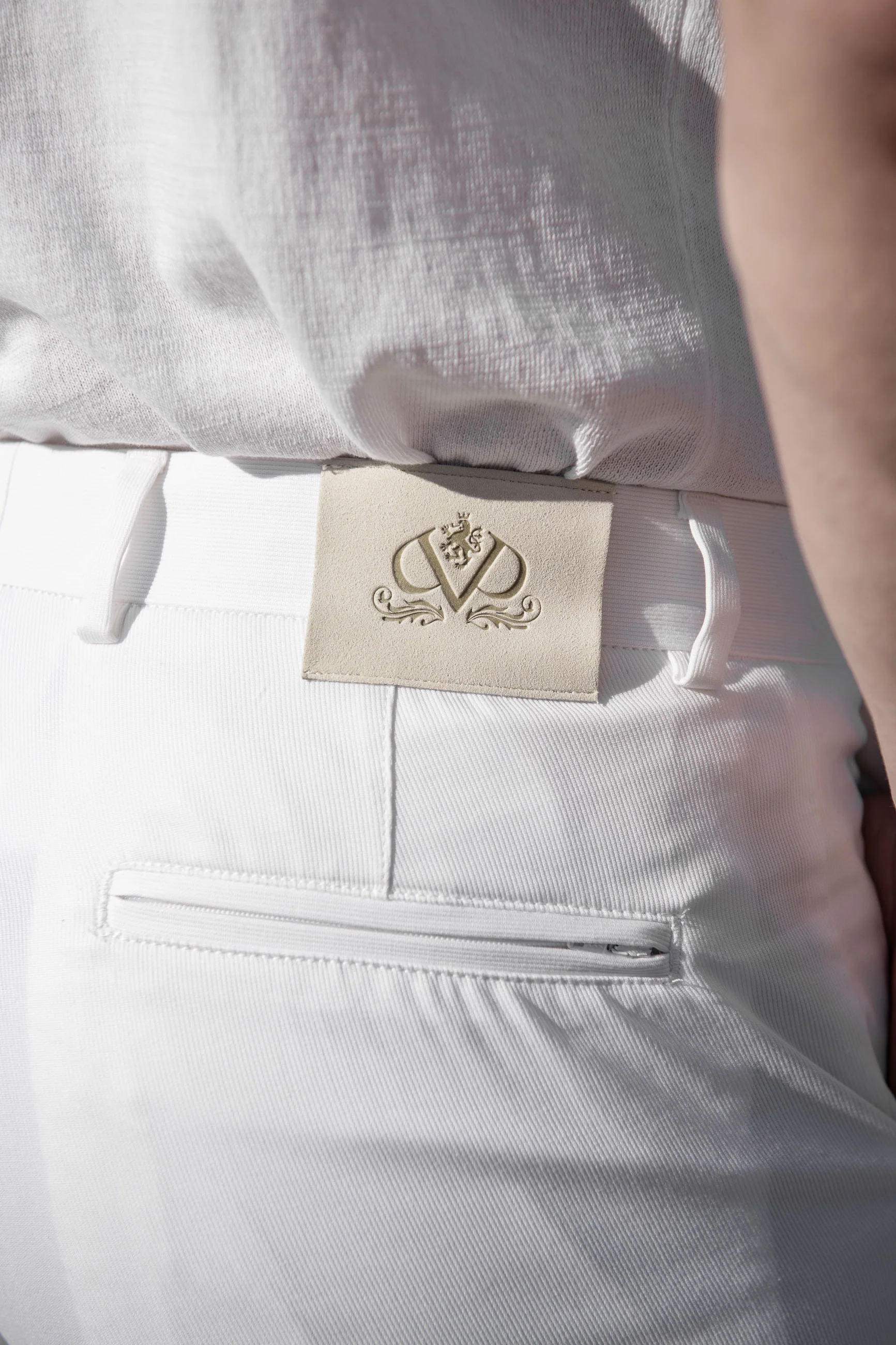White cotton Sirmione trousers - Made in Italy - Image 3