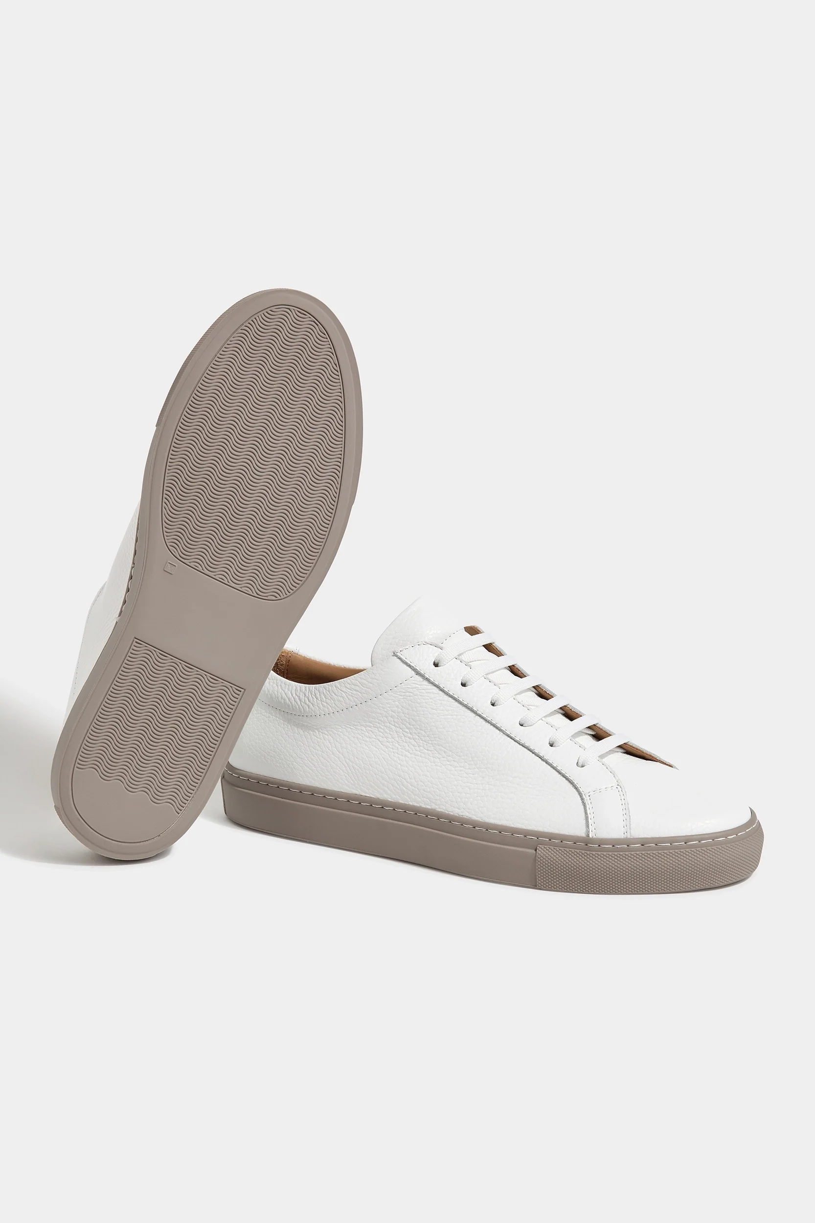 White leather sneakers - Made In Italy - Image 3