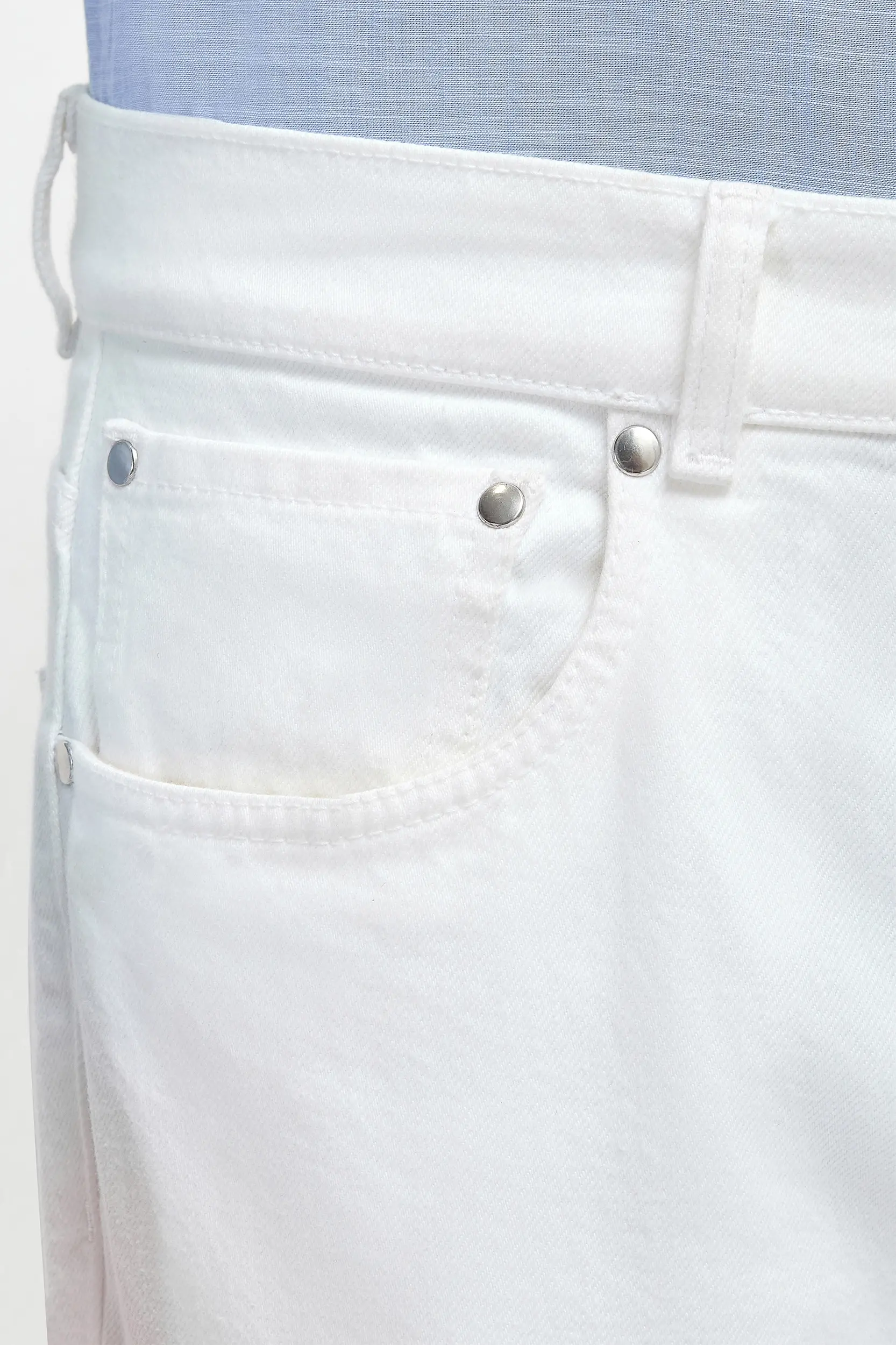 White jeans - Candiani cotton - Made in Italy - Image 3