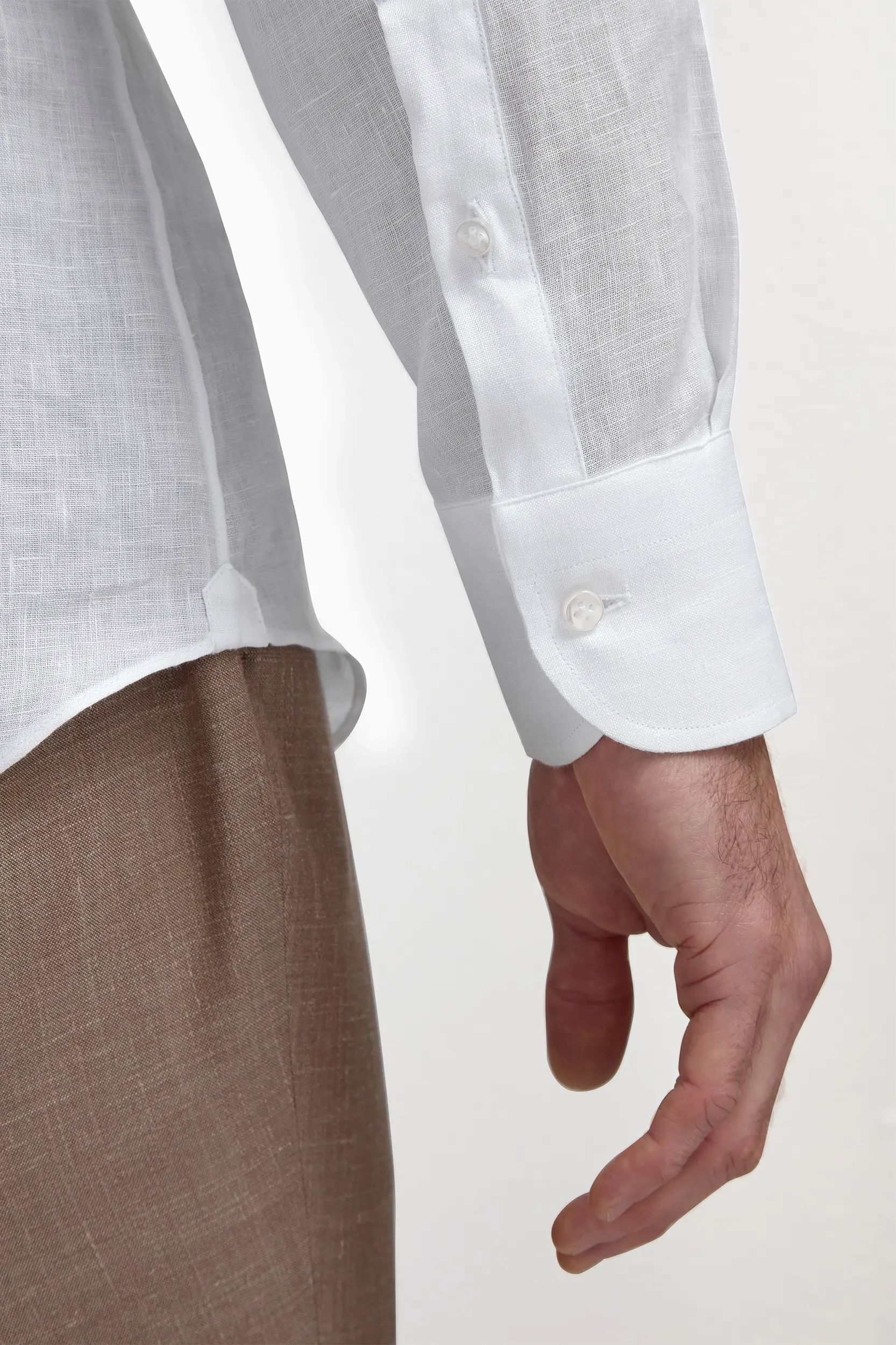 White linen shirt - Made in Italy - Image 2