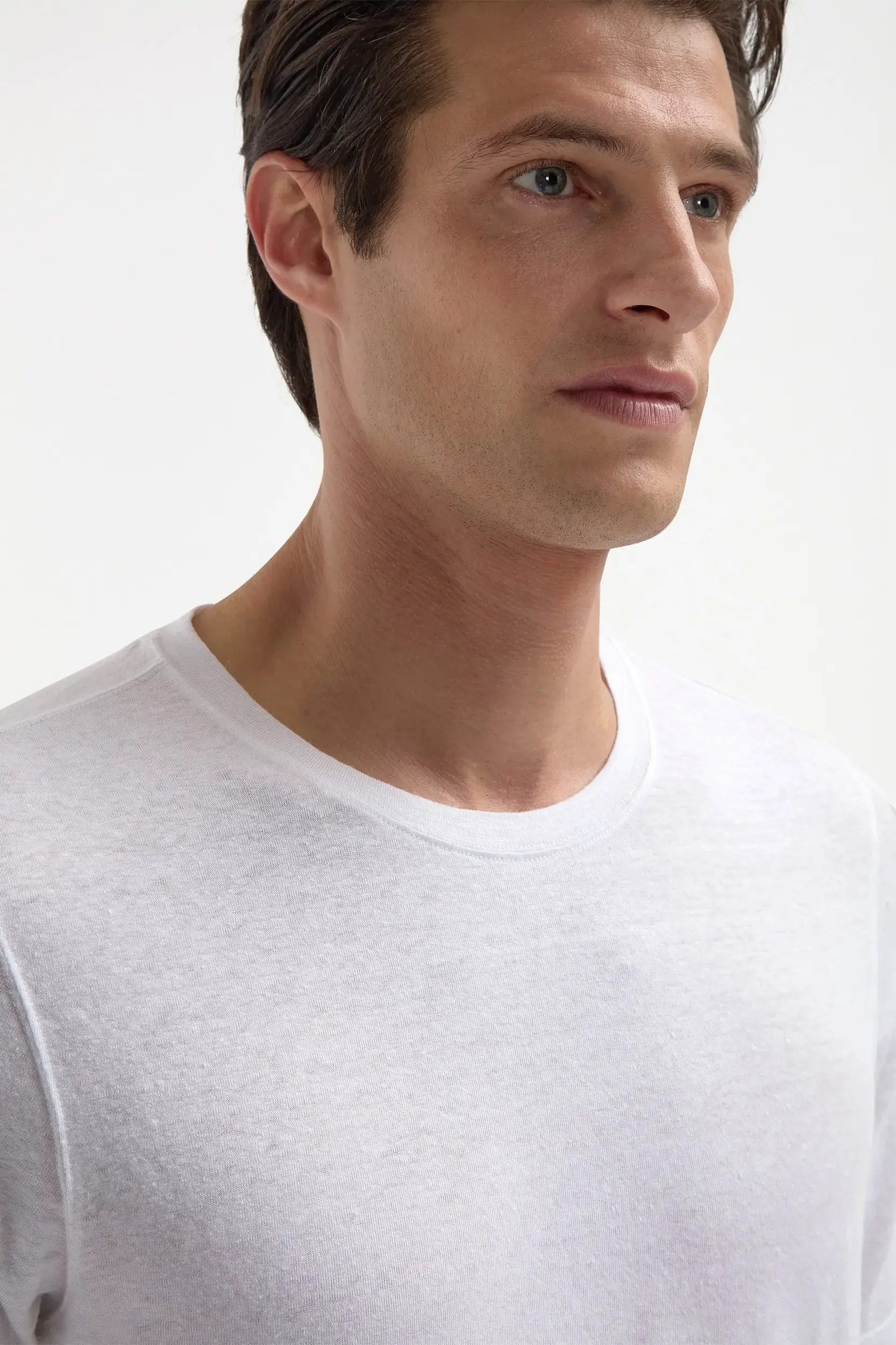 White linen t-shirt - Made in Italy - Image 3