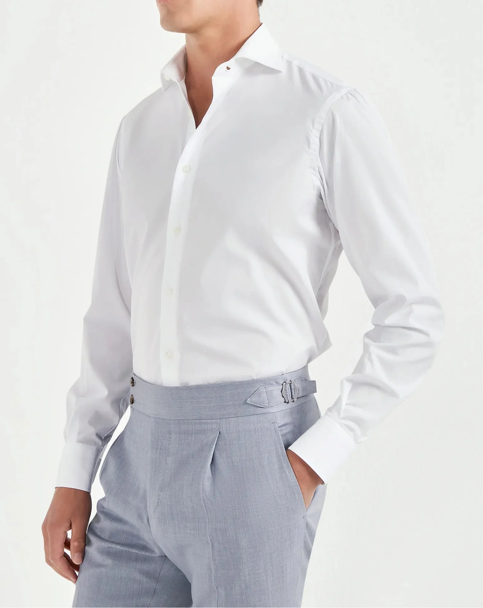 White premium Sartoriale cotton shirt - Made in Italy