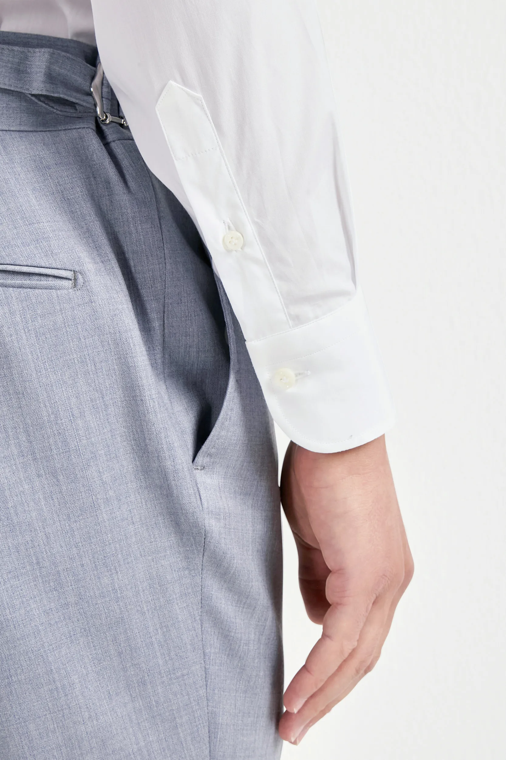 White premium Sartoriale cotton shirt - Made in Italy - Image 4