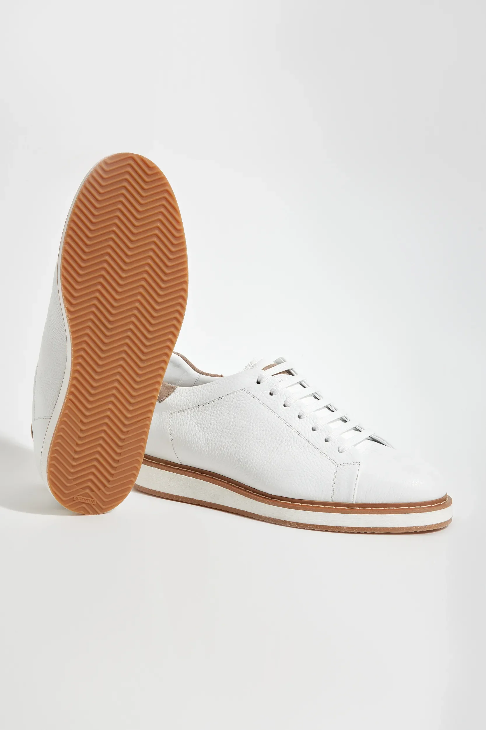 White grained sneakers - Made in Italy - Image 2