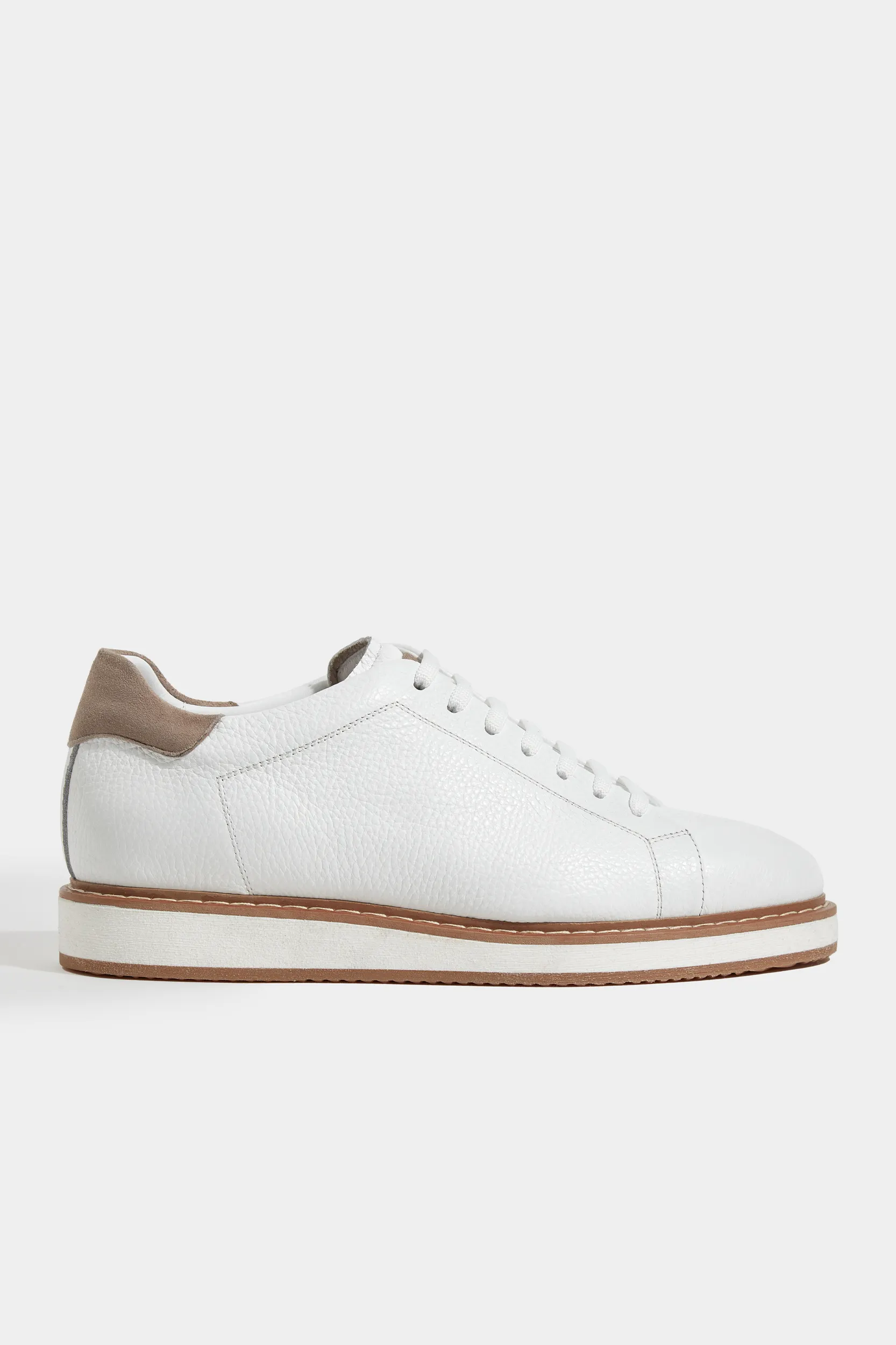 White grained sneakers - Made in Italy - Image 3