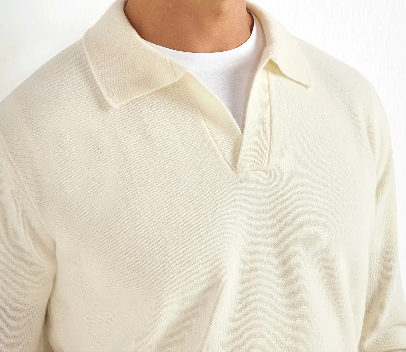 White wool polo - Made in Italy - Image 3
